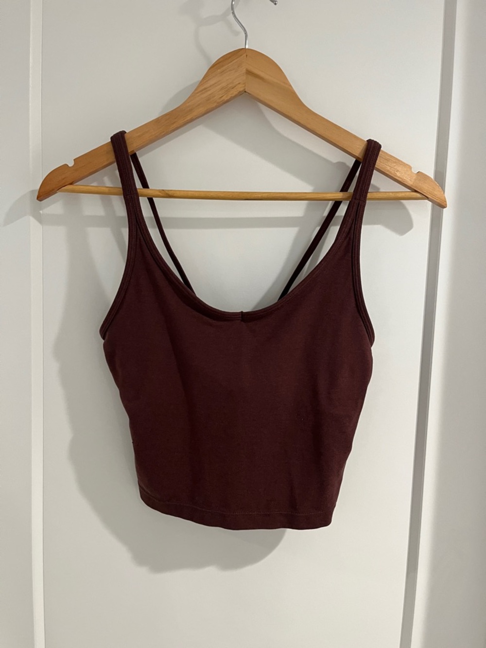 Vuori Brown Double-Strap Cropped Tank